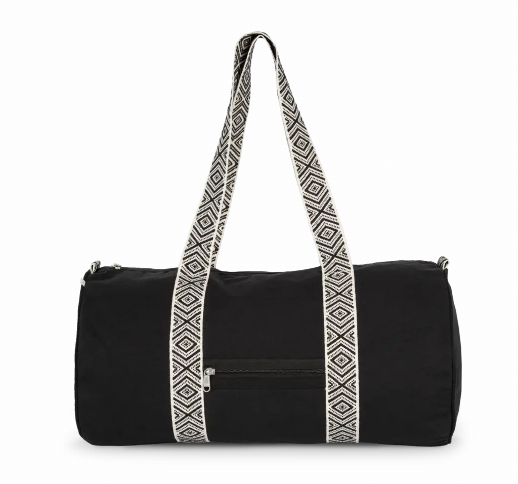 Gerecyclede duffeltas, black night / ethnic black — productfoto 4