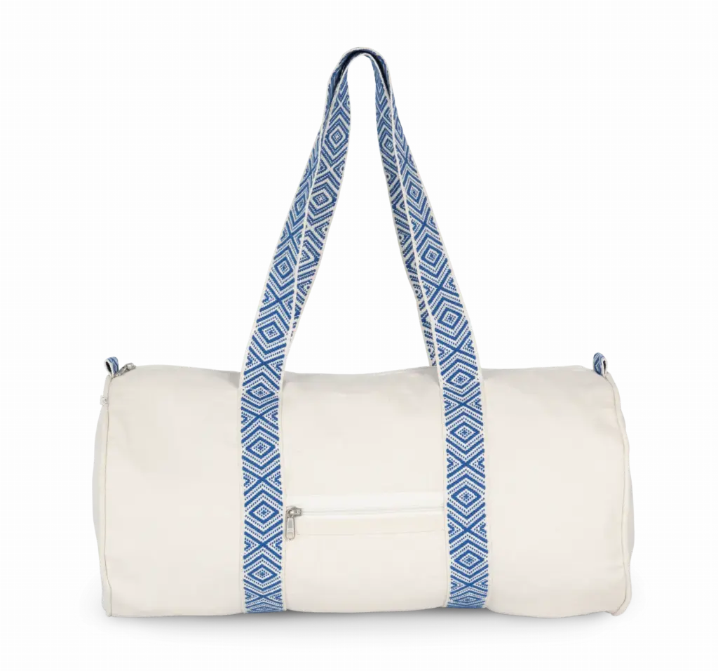 Gerecyclede duffeltas, ecume / ethnic blue — productfoto 6