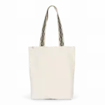 Gerecyclede shopper met platte bodem, ecume / curve black — productfoto 2