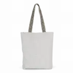 PS_KINS117_PEBBLEGREY-ETHNICBLACK - Katoenendraagtassen Gerecyclede shopper, pebble grey / ethnic black — productfoto 8