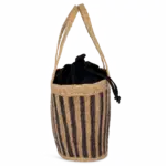Gestreepte zeegrasmand, striped seagrass black / black night — productfoto 4