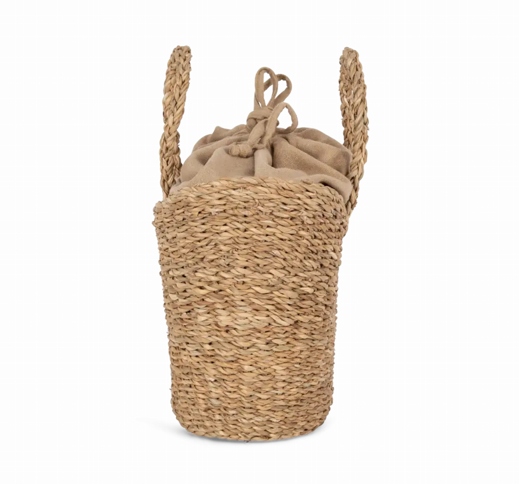 Halvemaan vormige zeegras mand, seagrass / hemp — productfoto 4