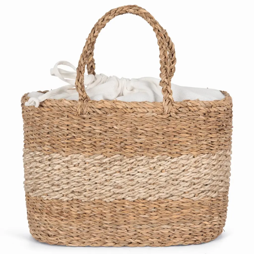 Mand van zeegras en jute