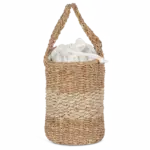 Mand van zeegras en jute, striped seagrass natural / ecume — productfoto 5