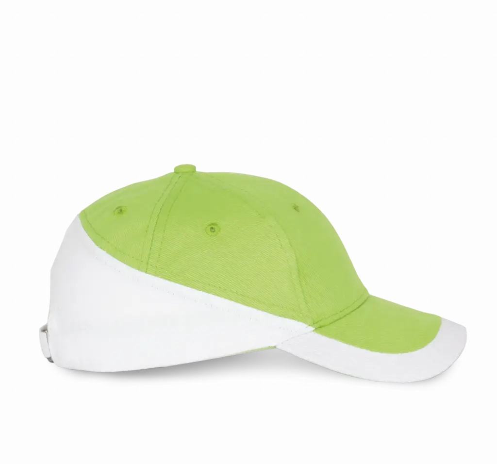 Racing - Tweekleurige pet 6 Panelen, lime / white — productfoto 11