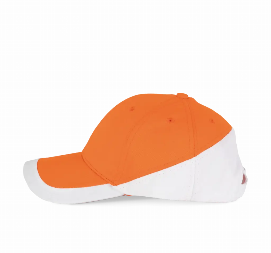 Racing - Tweekleurige pet 6 Panelen, orange / white — productfoto 14