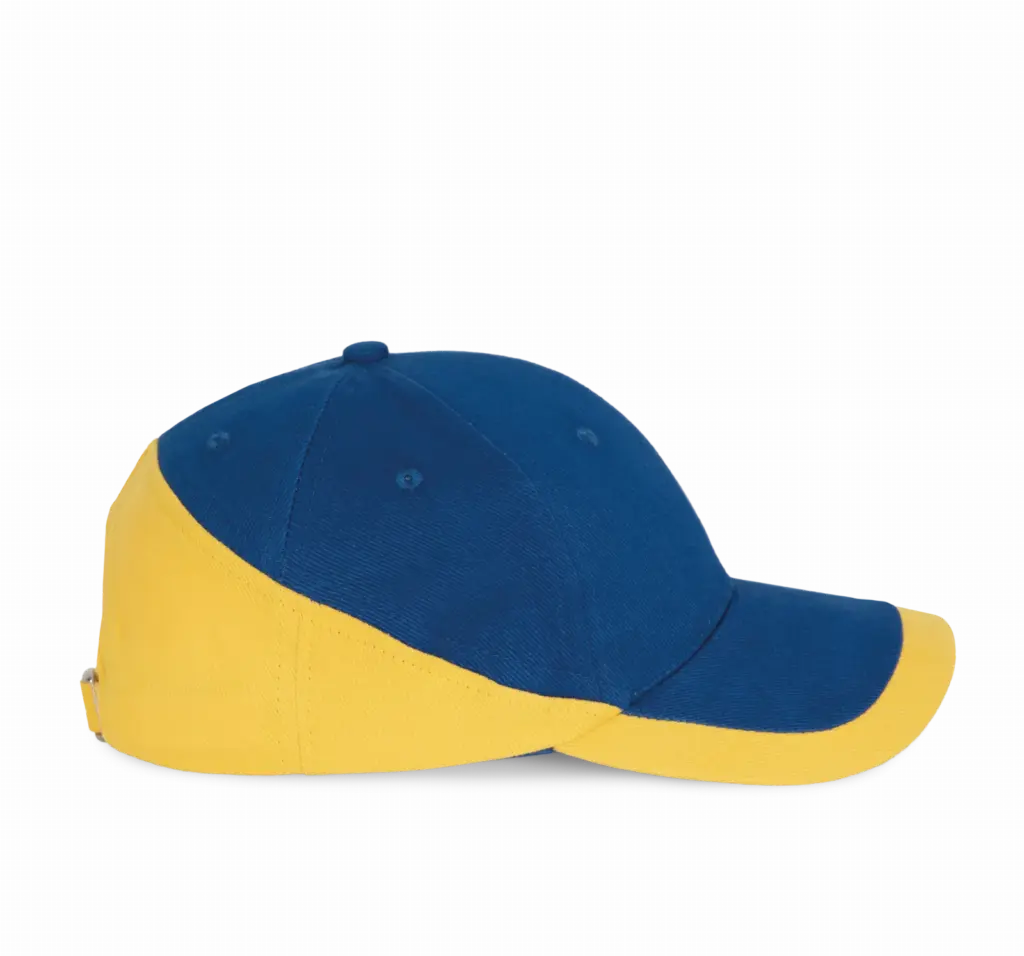 Racing - Tweekleurige pet 6 Panelen, royal blue / yellow — productfoto 19