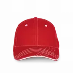 Modieuze Pet Met 6 Segmenten, red / white — productfoto 8