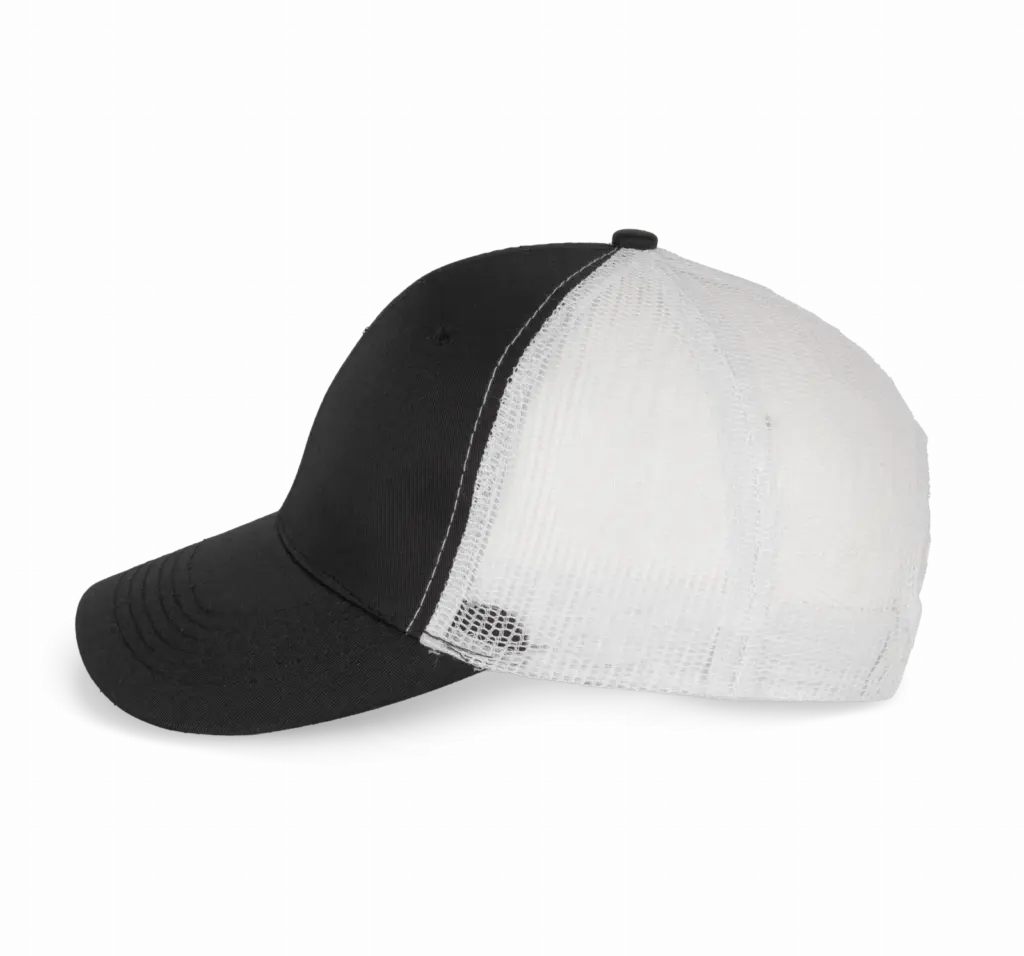 PS_KP110-S_BLACK-WHITE - Hidalgo-werbeartikel Truckerpet, black/white — productfoto 6