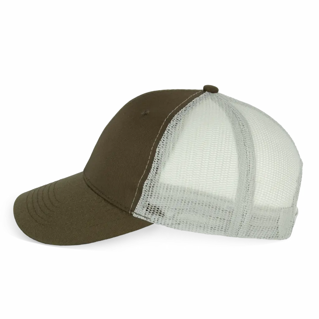 PS_KP110-S_KHAKI-LIGHTGREY - Hidalgo-werbeartikel Truckerpet, khaki / light grey — productfoto 8