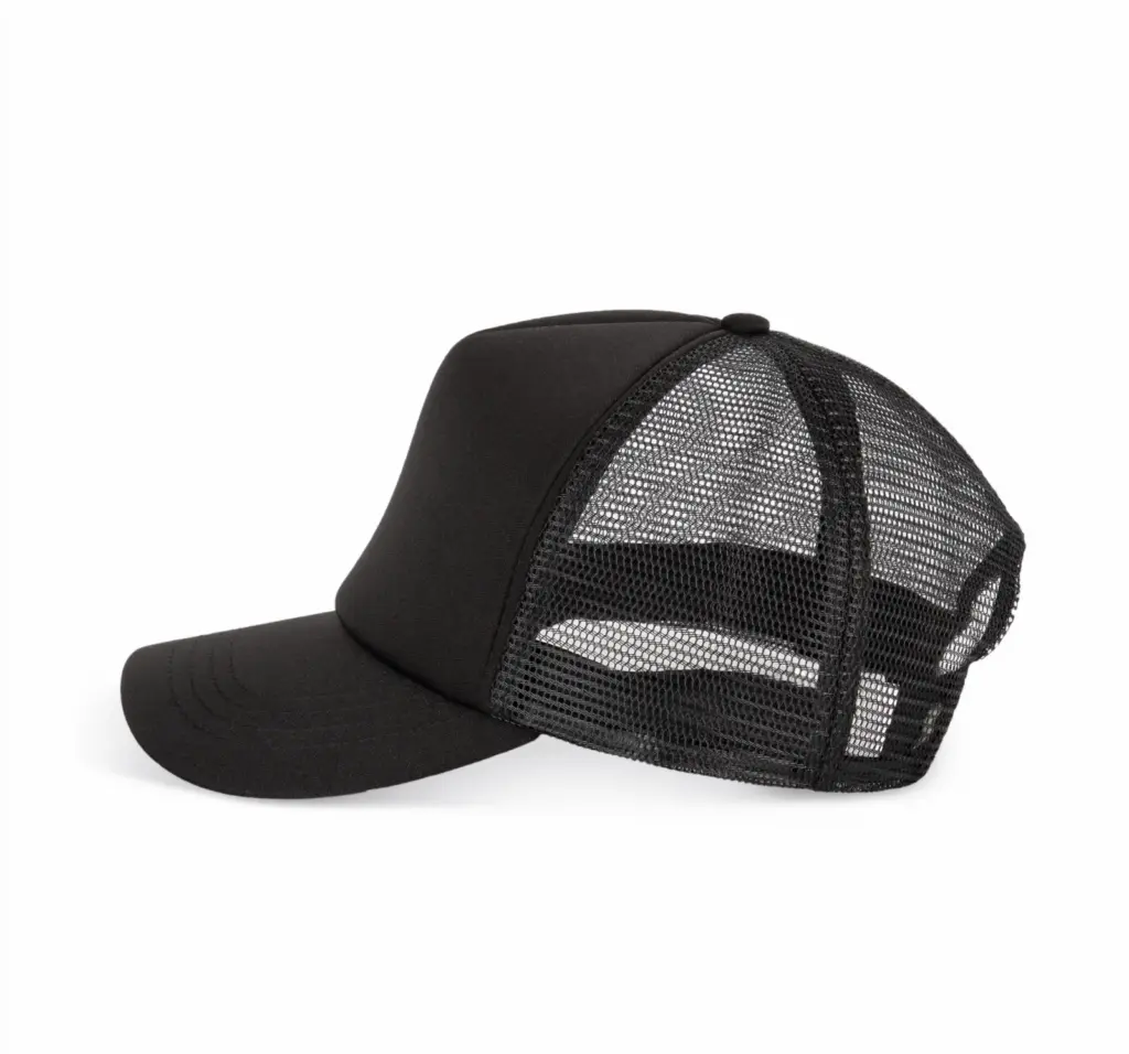 PS_KP111-S_BLACK - Hidalgo-werbeartikel Trucker - Pet 5 panelen, black — productfoto 5