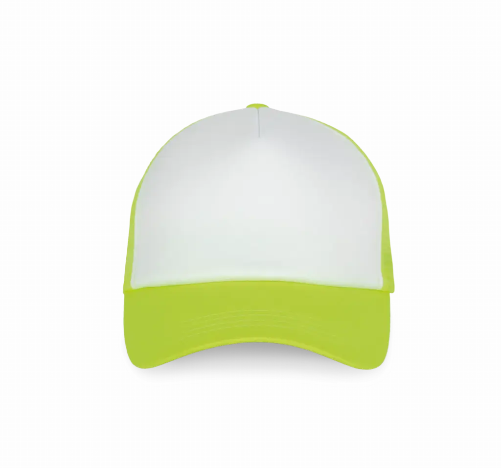 Trucker - Pet 5 panelen, white / fluorescent yellow — productfoto 14