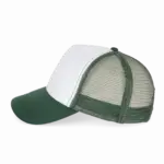 PS_KP111-S_WHITE-PINENEEDLEGREEN - Hidalgo-werbeartikel Trucker - Pet 5 panelen, white / pineneedle green — productfoto 20