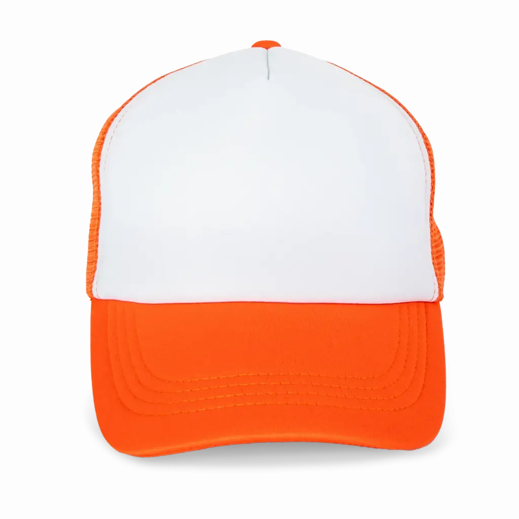 Trucker - Pet 5 panelen, white / vermillon orange — productfoto 25