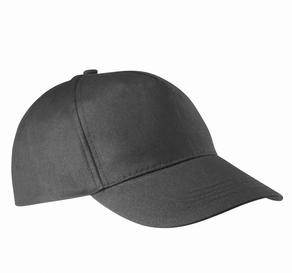 PS_KP116-FS_DARKGREY - Hidalgo-werbeartikel Katoenen pet 5 panelen, dark grey — productfoto 10