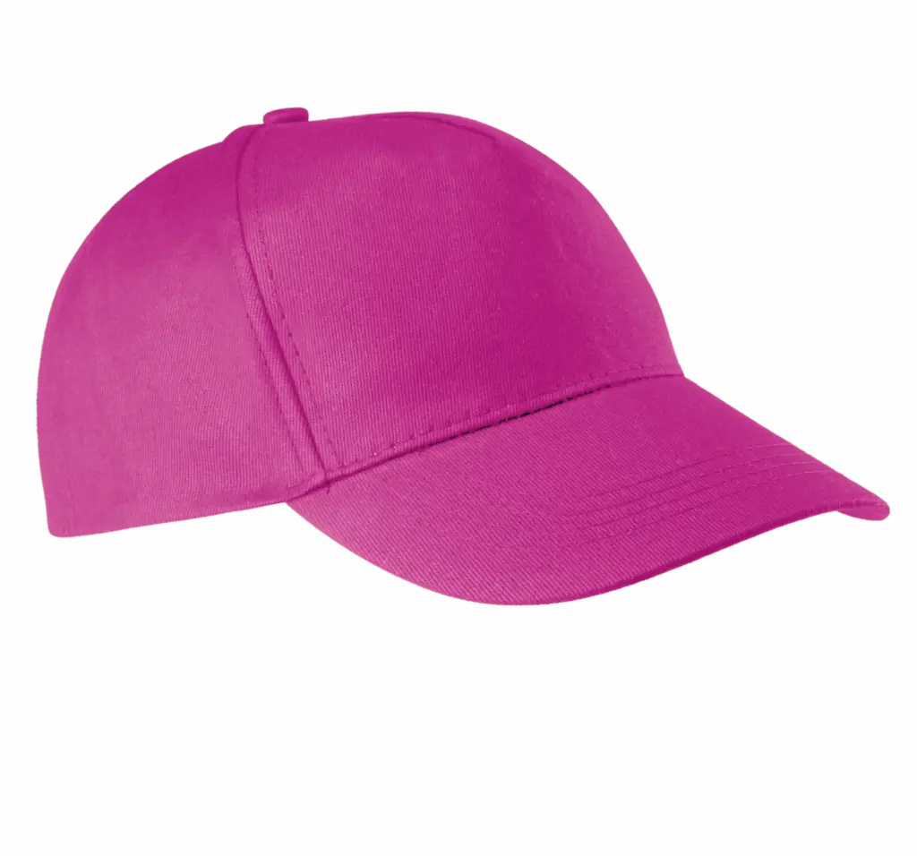 PS_KP116-FS_FUCHSIA - Hidalgo-werbeartikel Katoenen pet 5 panelen, fuchsia — productfoto 12