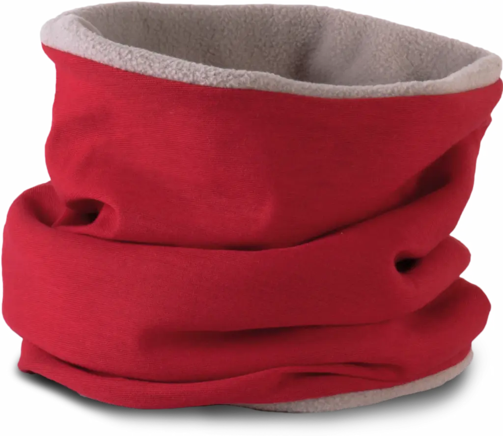 Fleece gevoerde nekwarmer, red / light grey — productfoto 8