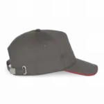 PS_KP124-S_SLATEGREY-RED - Hidalgo-werbeartikel Pet Met 5 Panelen En Contrasterende Bies, slate grey / red — productfoto 19