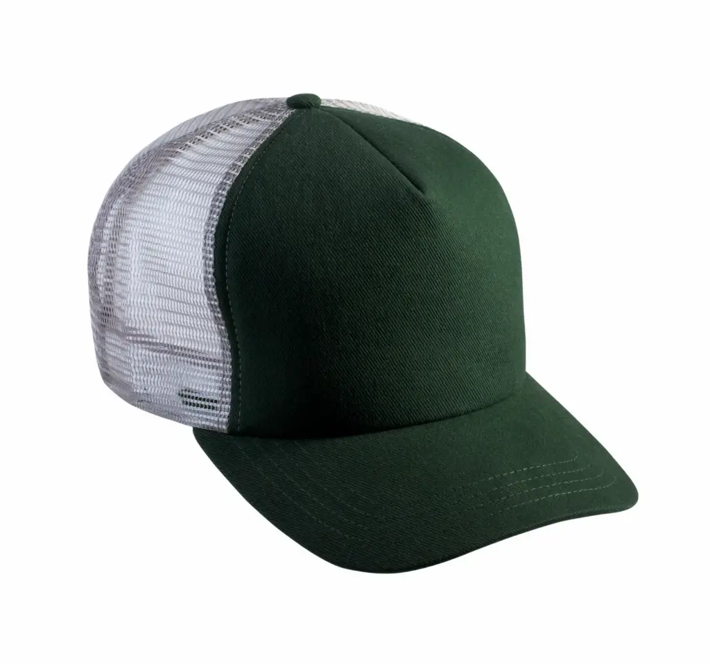 PS_KP137-FS_FORESTGREEN-LIGHTGREY - Hidalgo-werbeartikel Truckerpet - 5 panelen, forest green / light grey — productfoto 9
