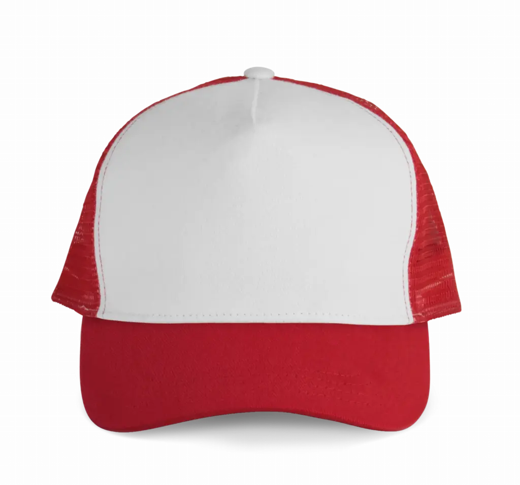 PS_KP137_RED-WHITE - Hidalgo-werbeartikel Truckerpet - 5 panelen, red / white — productfoto 13