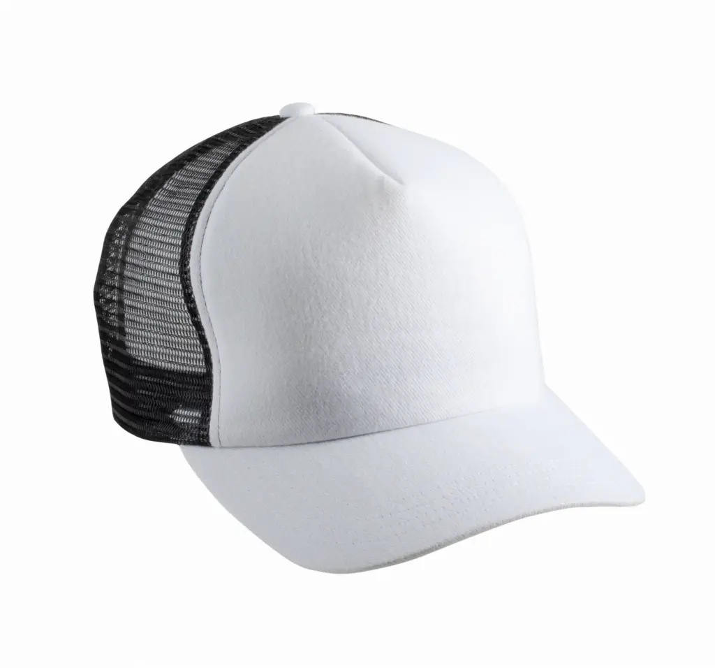 PS_KP137-FS_WHITE-BLACK - Hidalgo-werbeartikel Truckerpet - 5 panelen, white / black — productfoto 17