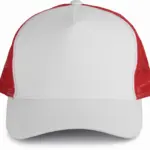 PS_KP137_WHITE-RED - Hidalgo-werbeartikel Truckerpet - 5 panelen, white / red — productfoto 18