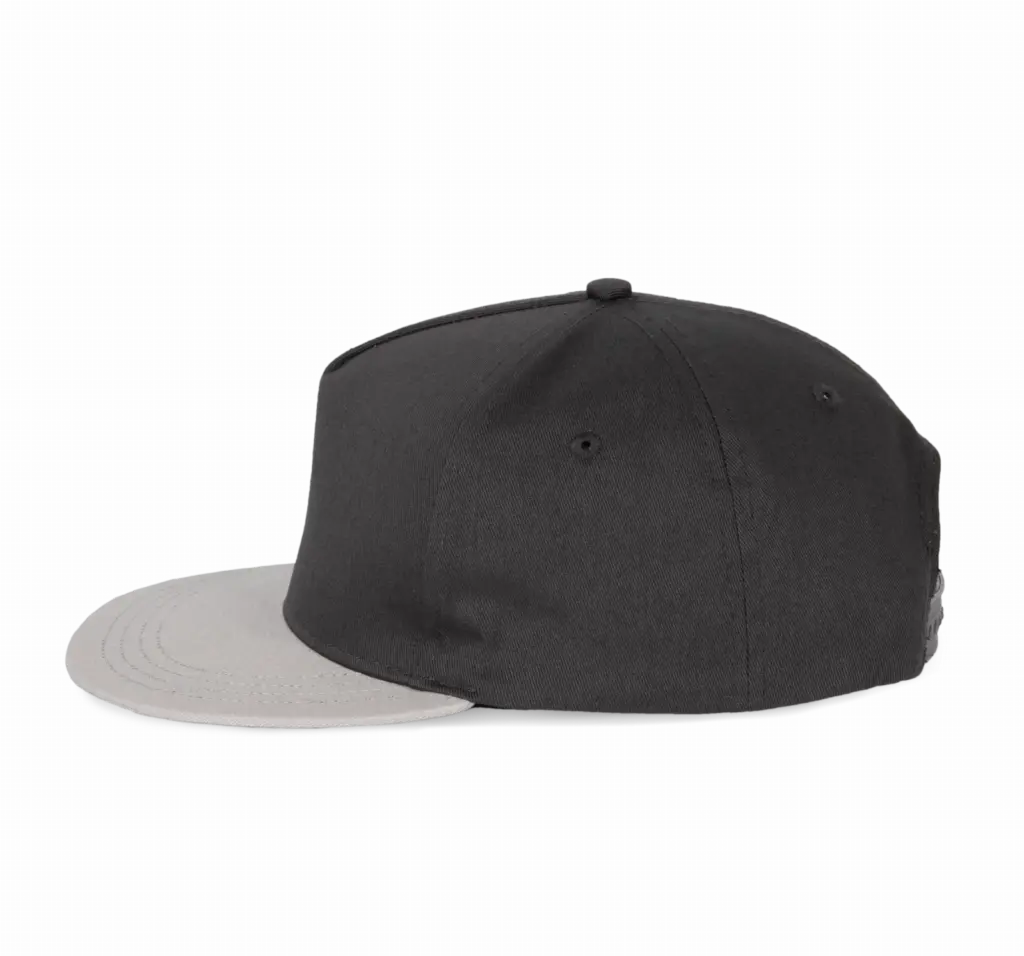 PS_KP139-S_DARKGREY-LIGHTGREY - Hidalgo-werbeartikel Snapback Pet - 5 Panelen, dark grey / light grey — productfoto 6
