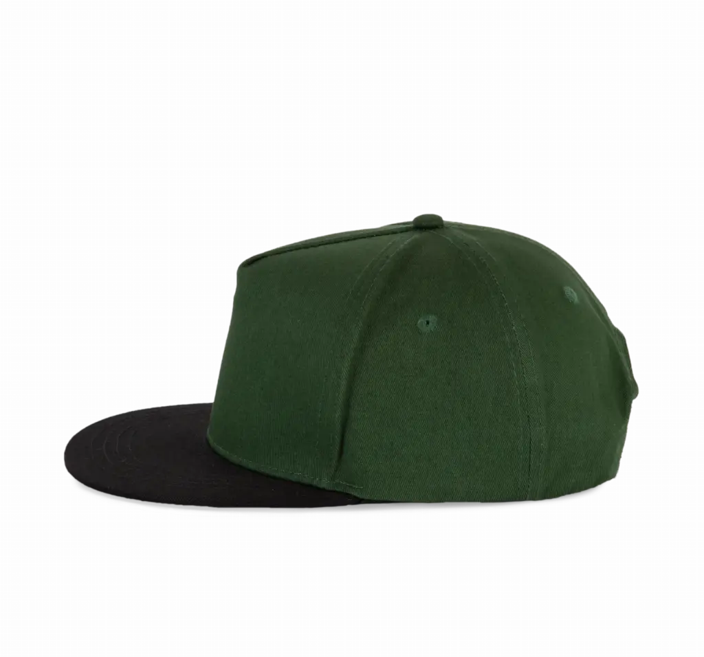 PS_KP139-S_FORESTGREEN-BLACK - Hidalgo-werbeartikel Snapback Pet - 5 Panelen, forest green / black — productfoto 7
