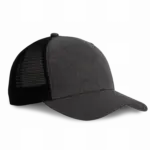 PS_KP142-FS_STEELGREYHEATHER-BLACK - Hidalgo-werbeartikel Urban Truckerpet - 6 panelen, steel grey heather / black — productfoto 8