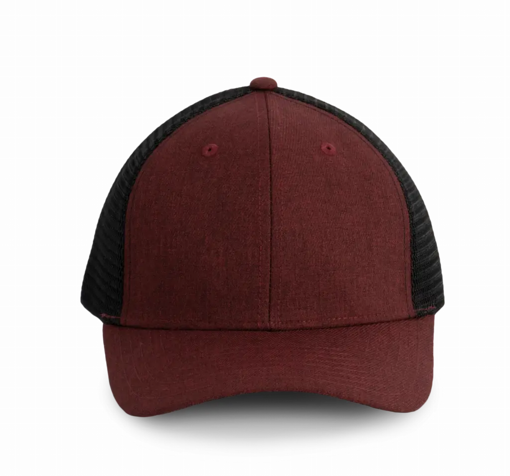 PS_KP142_TAWNYPORTHEATHER-BLACK - Hidalgo-werbeartikel Urban Truckerpet - 6 panelen, tawny port heather / black — productfoto 9