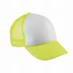 PS_KP143_WHITE-FLUORESCENTYELLOW - Hidalgo-werbeartikel Kindertruckerpet - 5 Panelen, white / fluorescent yellow — productfoto 13