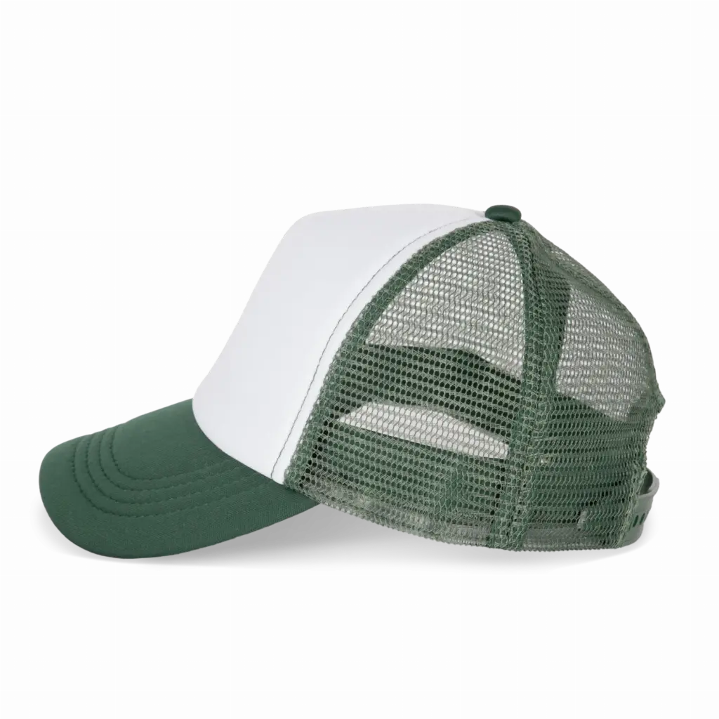 PS_KP143-S_WHITE-PINENEEDLEGREEN - Hidalgo-werbeartikel Kindertruckerpet - 5 Panelen, white / pineneedle green — productfoto 19