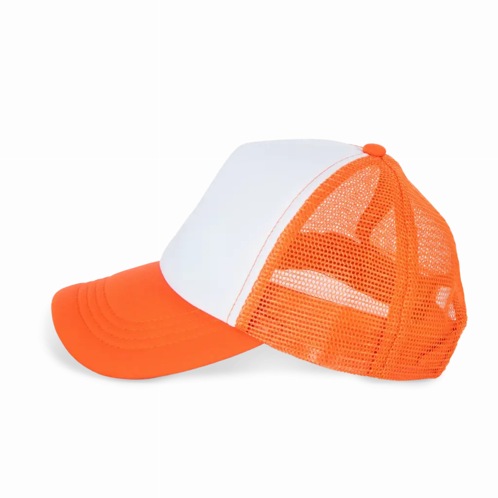 PS_KP143-S_WHITE-VERMILLONORANGE - Hidalgo-werbeartikel Kindertruckerpet - 5 Panelen, white / vermillon orange — productfoto 23