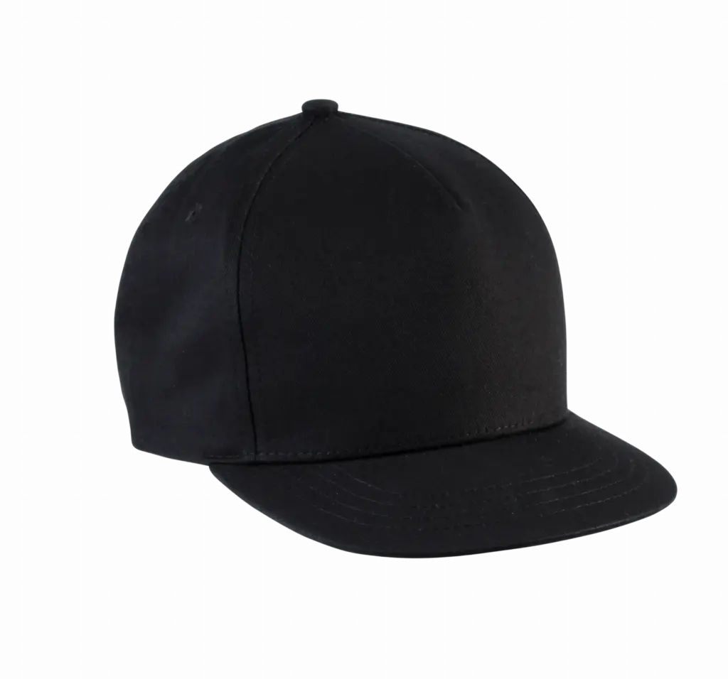 Snapback Kinderpet - 5 Panelen, black — productfoto 3