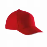 PS_KP148_RED-WHITE - Hidalgo-werbeartikel Kinderpet Met 5 Panelen En Contrasterende Bies, red / white — productfoto 11