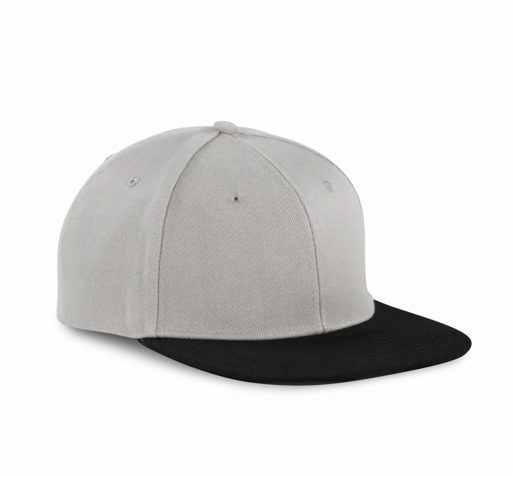 PS_KP160-FS_LIGHTGREY-BLACK - Hidalgo-werbeartikel Pet Snapback - 6 panelen, light grey / black — productfoto 7