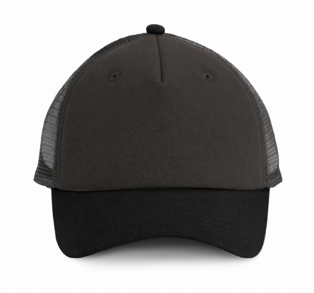 PS_KP170_EARTHBROWN-BLACK-DARKGREY - Hidalgo-werbeartikel Truckerpet - 5 panelen, earth brown / black / dark grey — productfoto 6