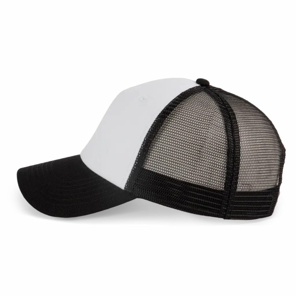 PS_KP170-S_WHITE-BLACK - Hidalgo-werbeartikel Truckerpet - 5 panelen, white / black — productfoto 9