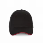PS_KP185_BLACK-RED - Hidalgo-werbeartikel Pet met contrastbies - 6 panelen, black / red — productfoto 7