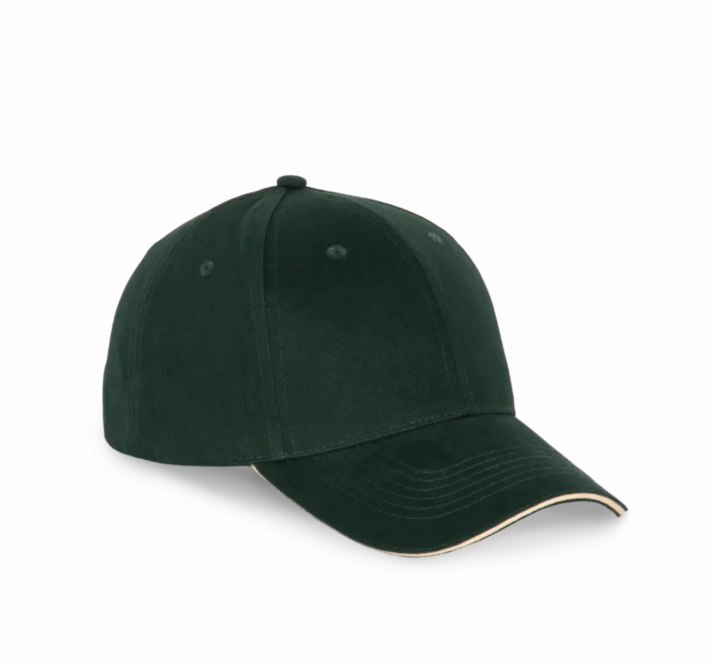 PS_KP185-FS_FORESTGREEN-BEIGE - Hidalgo-werbeartikel Pet met contrastbies - 6 panelen, forest green / beige — productfoto 10
