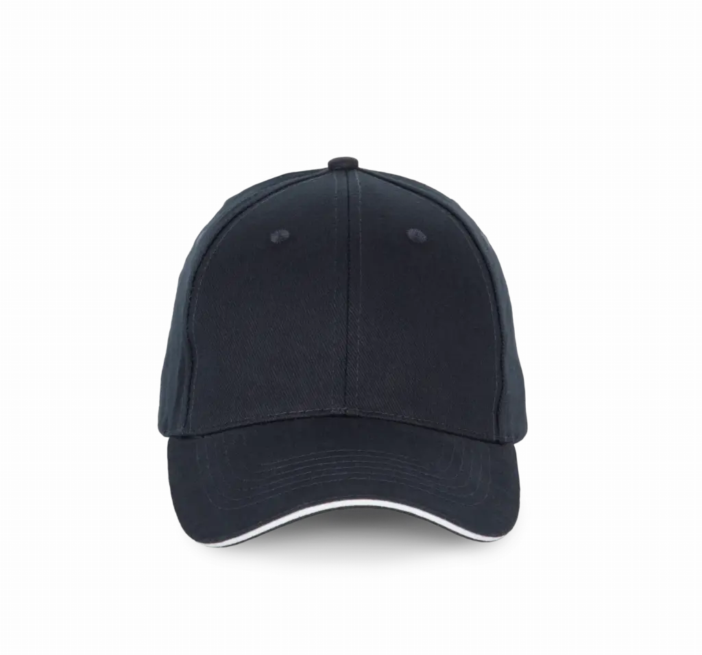 PS_KP185_NAVY-WHITE - Hidalgo-werbeartikel Pet met contrastbies - 6 panelen, navy / white — productfoto 13
