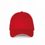 PS_KP185_RED-WHITE - Hidalgo-werbeartikel Pet met contrastbies - 6 panelen, red / white — productfoto 14