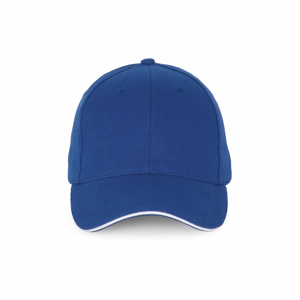 PS_KP185_ROYALBLUE-WHITE - Hidalgo-werbeartikel Pet met contrastbies - 6 panelen, royal blue / white — productfoto 15
