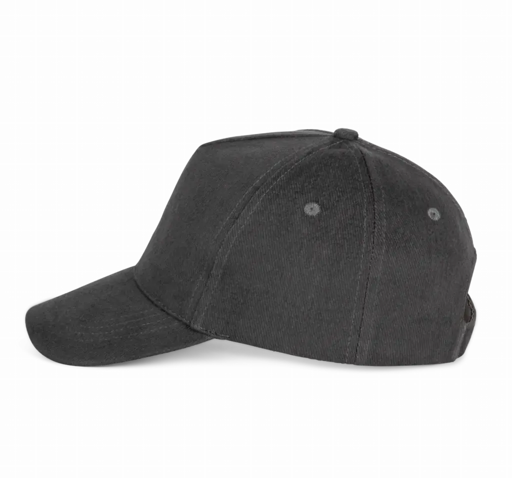 PS_KP195-S_DARKGREY - Hidalgo-werbeartikel Baseballpet - 5 panelen, dark grey — productfoto 7