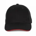Baseballpet - 6 panelen, black / red — productfoto 8