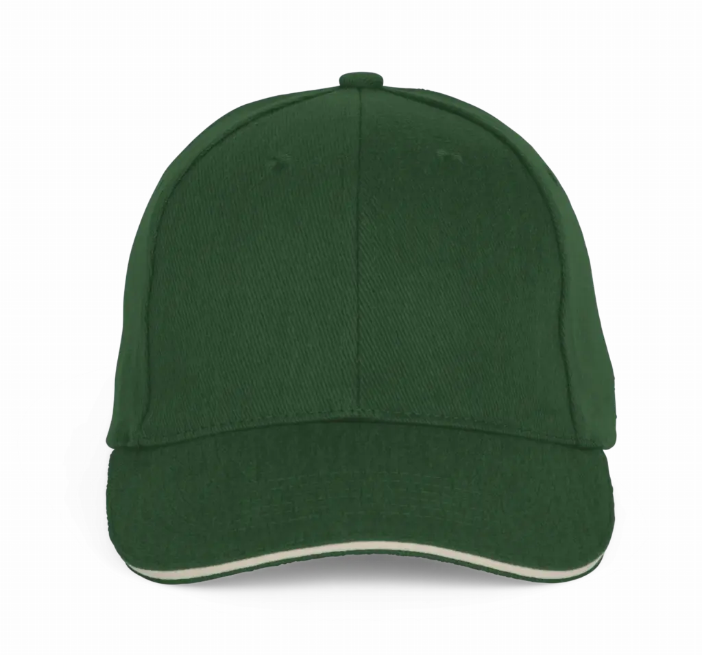 Baseballpet - 6 panelen, forest green / beige — productfoto 11