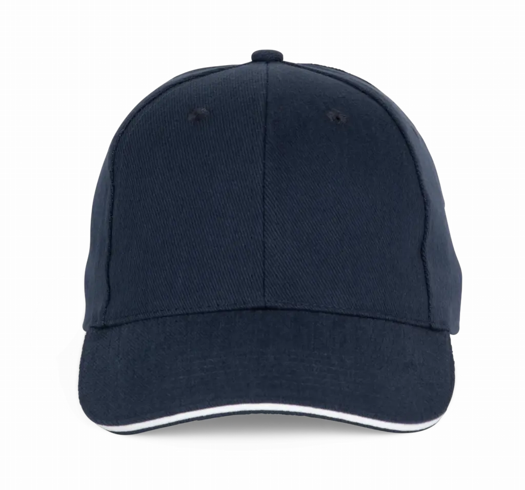 Baseballpet - 6 panelen, navy / white — productfoto 13