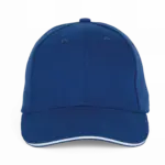 Baseballpet - 6 panelen, royal blue / white — productfoto 15