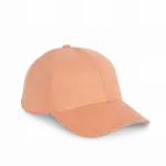 PS_KP198-FS_PEACH-METALGREY - Hidalgo-werbeartikel Pet van biologisch katoen met contrasterende bies - 6 panelen, peach / metal grey — productfoto 13