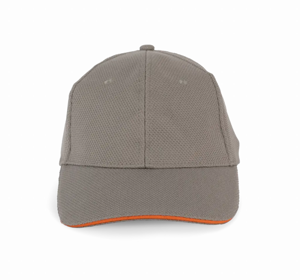 PS_KP207-2_GREYORANGE - Hidalgo-werbeartikel Sportpet Met 6 Panelen, grey / orange — productfoto 6